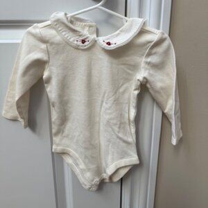 Janie and Jack White Onesie with Decorative Collar (size 6-12 months)
